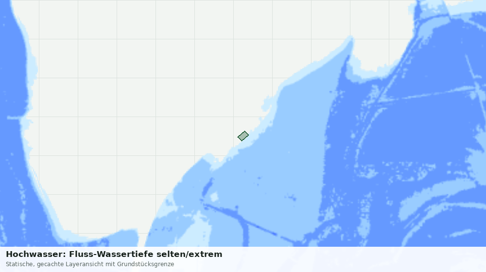 Statische Kartenansicht: Hochwasser: Fluss-Wassertiefe selten/extrem