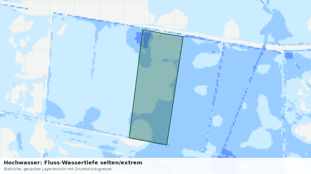 Statische Kartenansicht: Hochwasser: Fluss-Wassertiefe selten/extrem