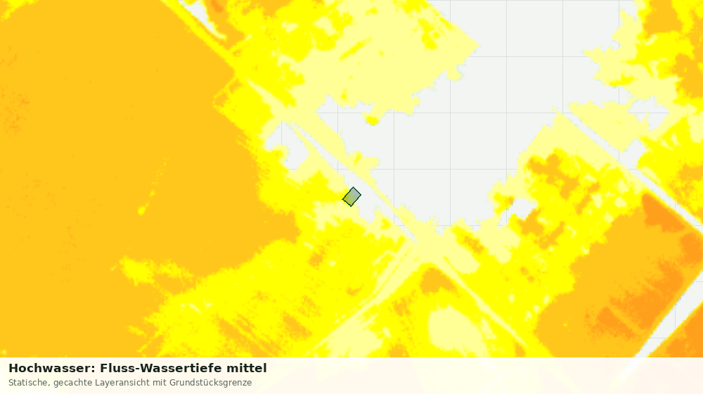 Statische Kartenansicht: Hochwasser: Fluss-Wassertiefe mittel