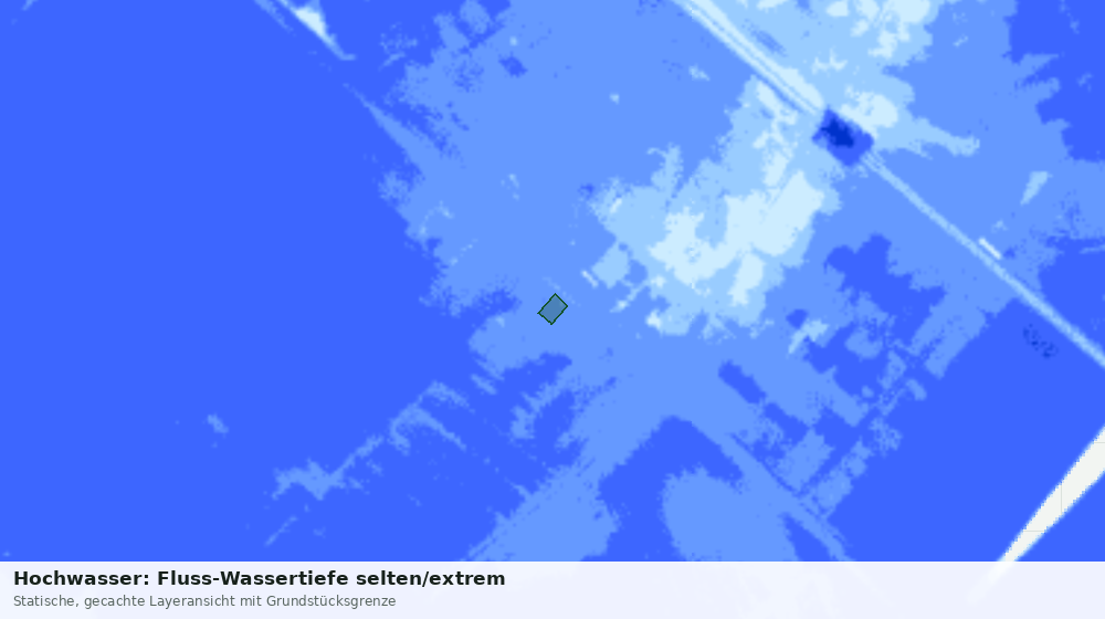 Statische Kartenansicht: Hochwasser: Fluss-Wassertiefe selten/extrem