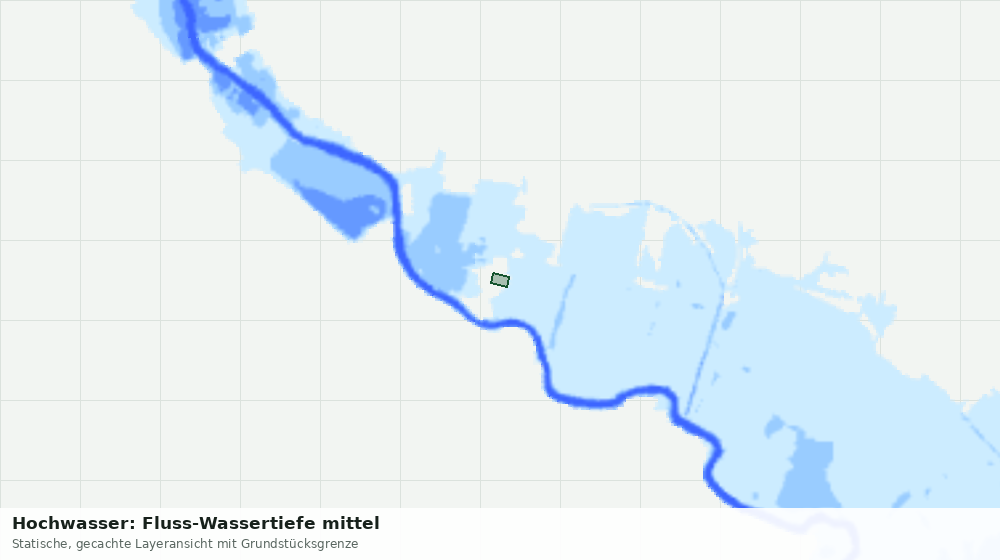 Statische Kartenansicht: Hochwasser: Fluss-Wassertiefe mittel