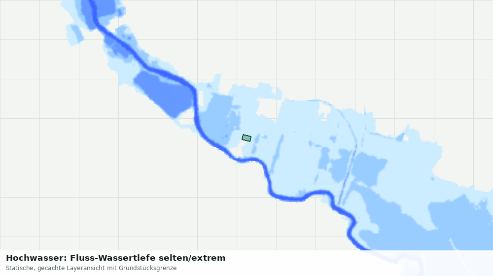 Statische Kartenansicht: Hochwasser: Fluss-Wassertiefe selten/extrem