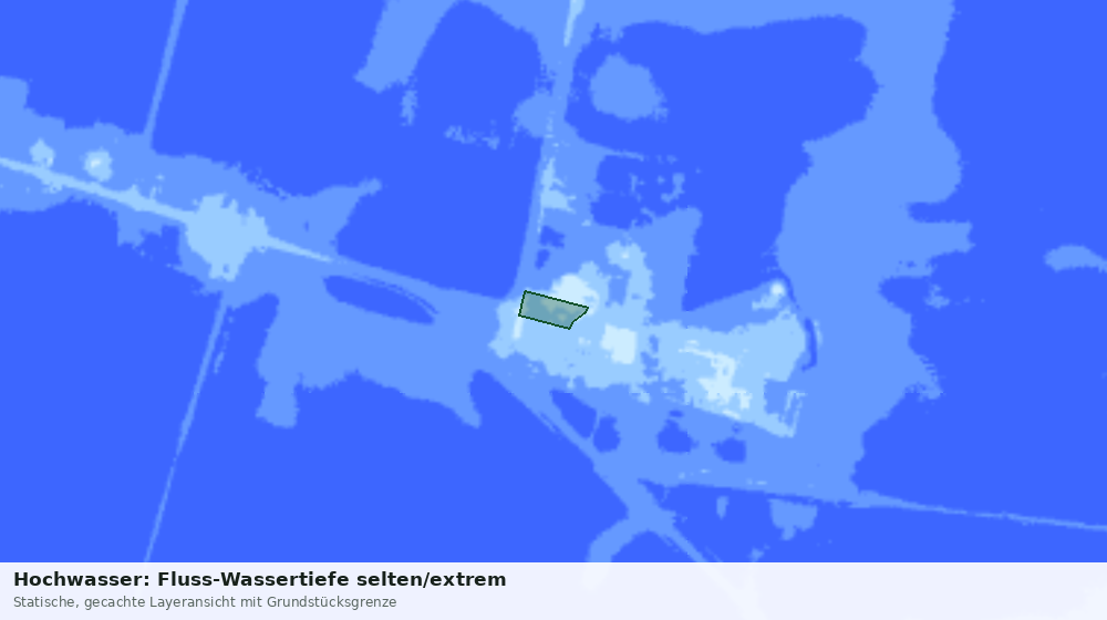 Statische Kartenansicht: Hochwasser: Fluss-Wassertiefe selten/extrem