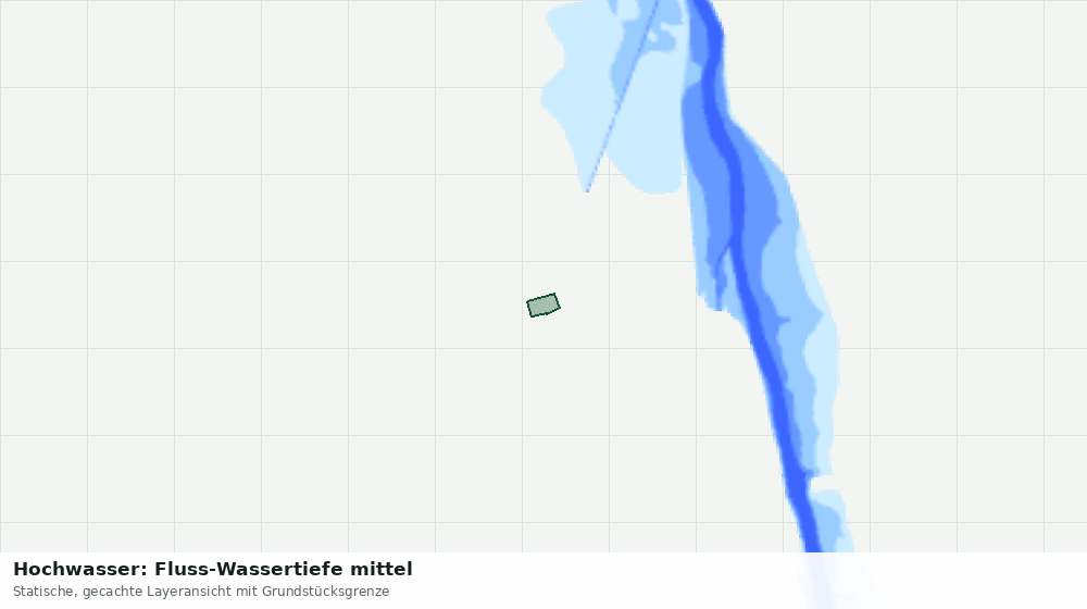 Statische Kartenansicht: Hochwasser: Fluss-Wassertiefe mittel