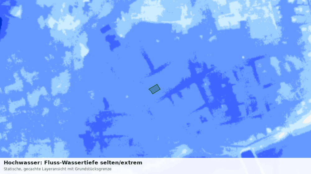 Statische Kartenansicht: Hochwasser: Fluss-Wassertiefe selten/extrem