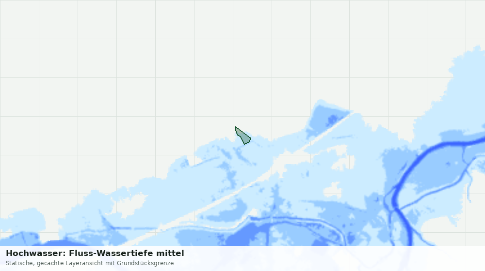 Statische Kartenansicht: Hochwasser: Fluss-Wassertiefe mittel