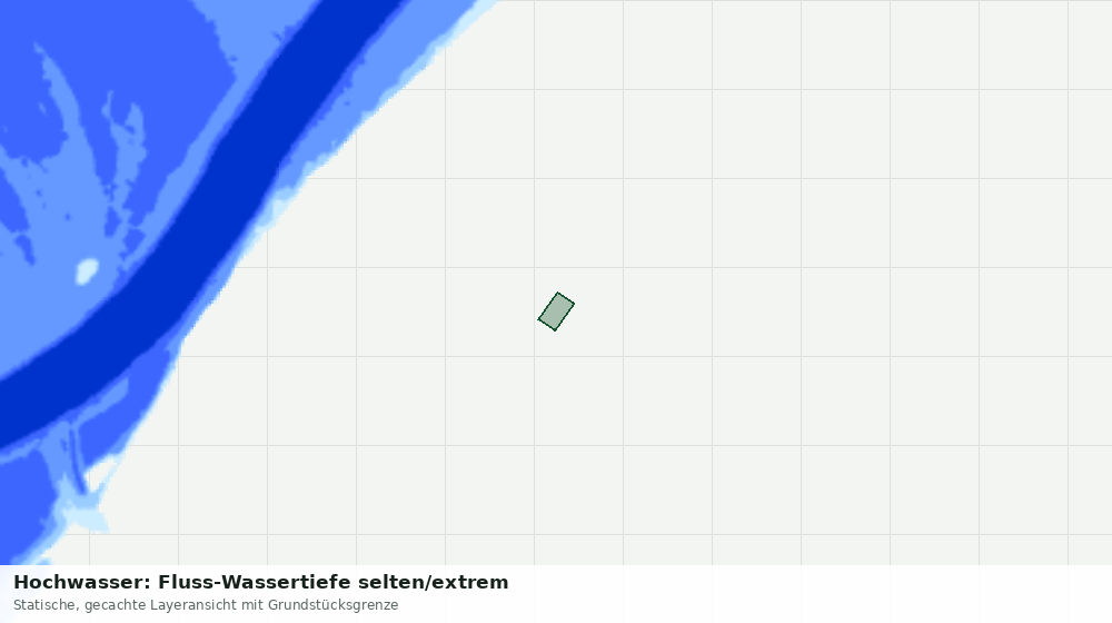 Statische Kartenansicht: Hochwasser: Fluss-Wassertiefe selten/extrem