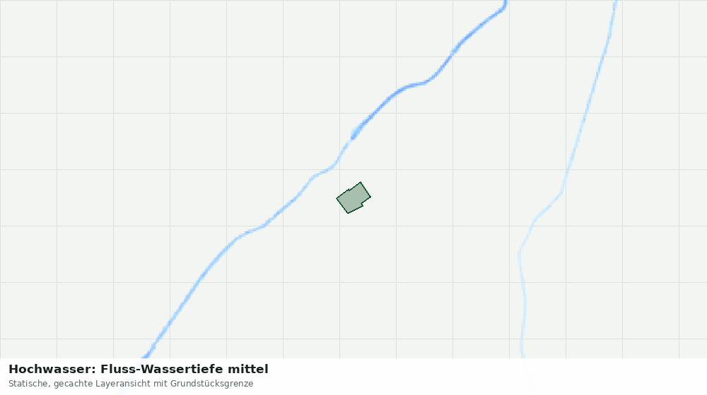 Statische Kartenansicht: Hochwasser: Fluss-Wassertiefe mittel