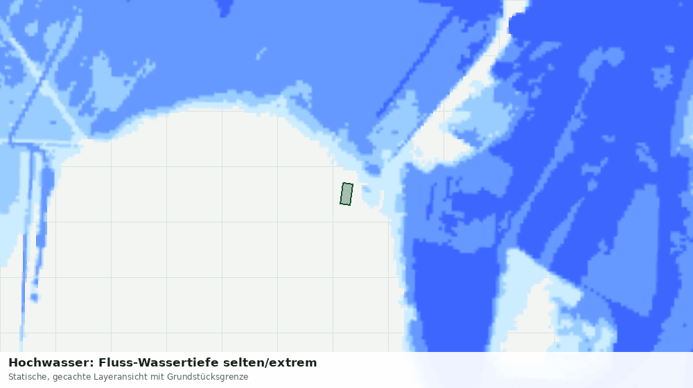 Statische Kartenansicht: Hochwasser: Fluss-Wassertiefe selten/extrem