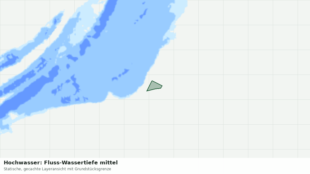 Statische Kartenansicht: Hochwasser: Fluss-Wassertiefe mittel