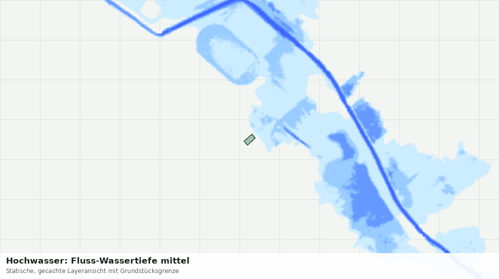 Statische Kartenansicht: Hochwasser: Fluss-Wassertiefe mittel