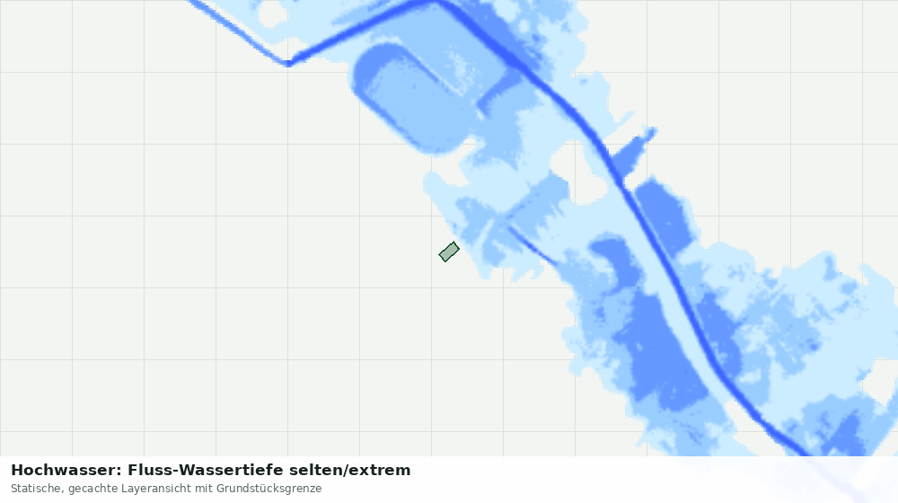 Statische Kartenansicht: Hochwasser: Fluss-Wassertiefe selten/extrem