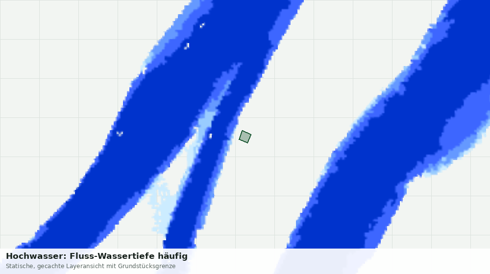 Statische Kartenansicht: Hochwasser: Fluss-Wassertiefe häufig