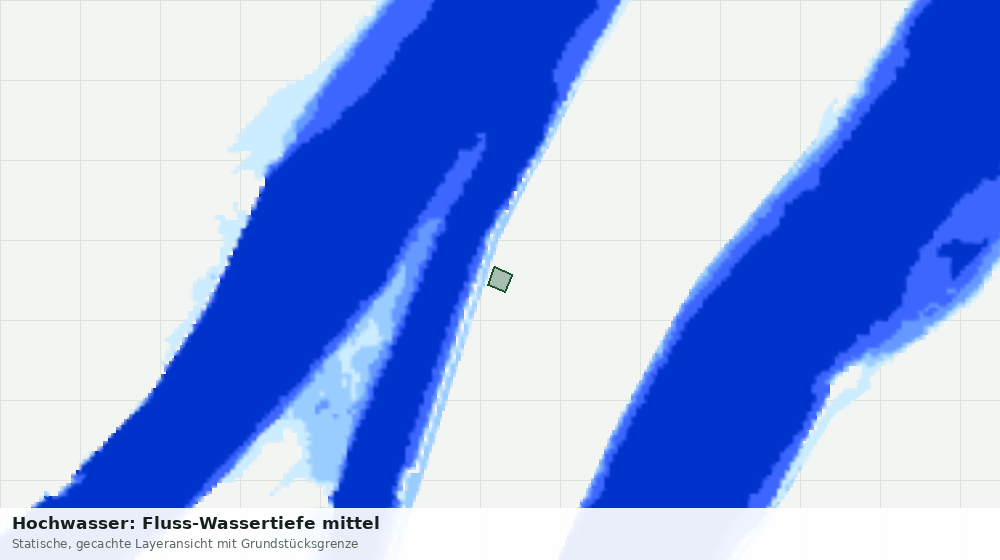Statische Kartenansicht: Hochwasser: Fluss-Wassertiefe mittel