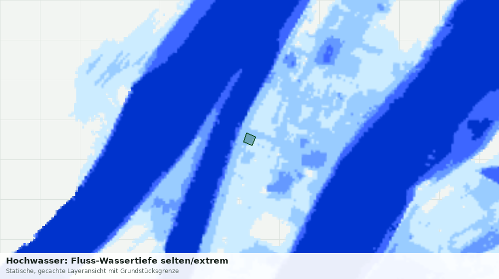 Statische Kartenansicht: Hochwasser: Fluss-Wassertiefe selten/extrem