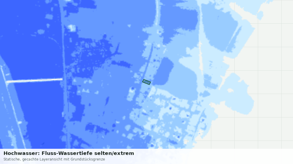 Statische Kartenansicht: Hochwasser: Fluss-Wassertiefe selten/extrem