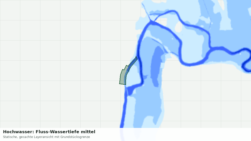 Statische Kartenansicht: Hochwasser: Fluss-Wassertiefe mittel