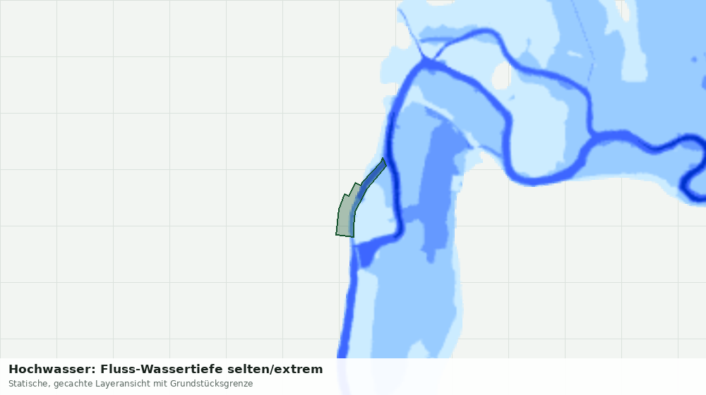 Statische Kartenansicht: Hochwasser: Fluss-Wassertiefe selten/extrem