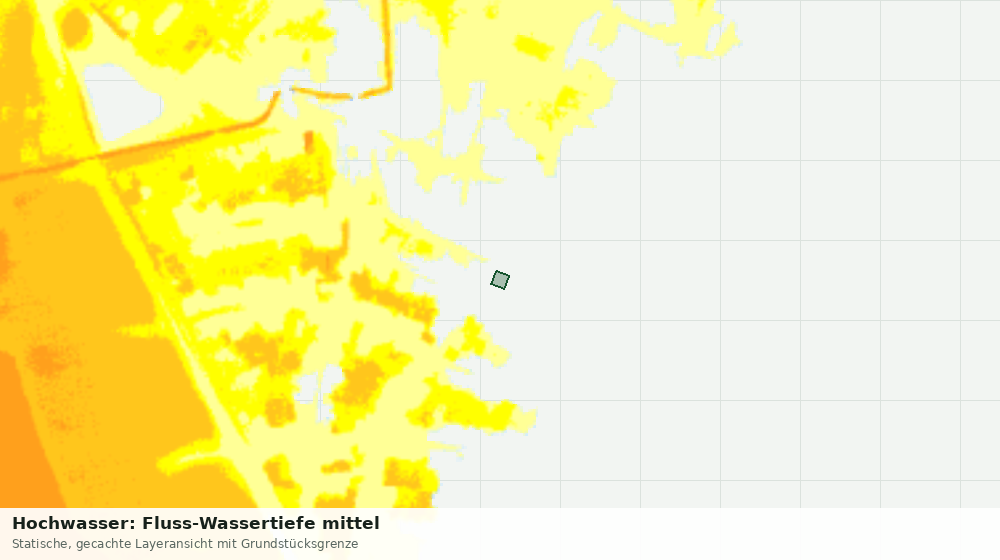 Statische Kartenansicht: Hochwasser: Fluss-Wassertiefe mittel