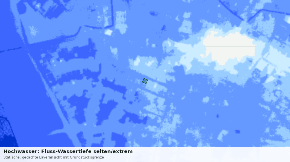 Statische Kartenansicht: Hochwasser: Fluss-Wassertiefe selten/extrem