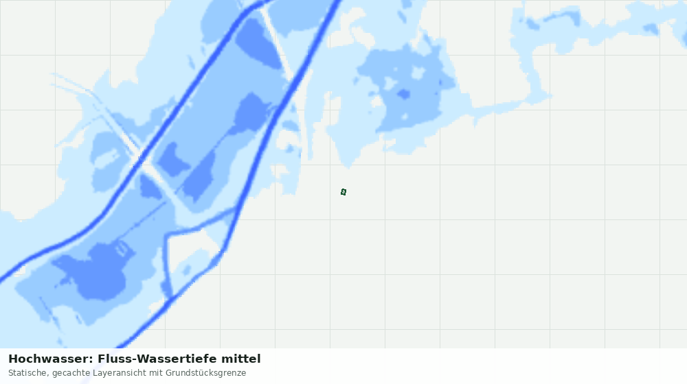 Statische Kartenansicht: Hochwasser: Fluss-Wassertiefe mittel