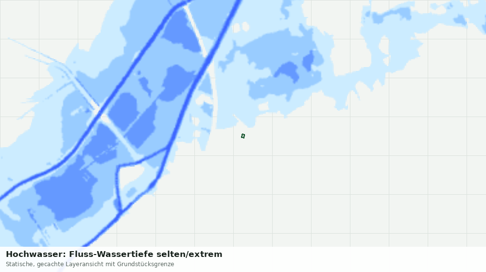 Statische Kartenansicht: Hochwasser: Fluss-Wassertiefe selten/extrem