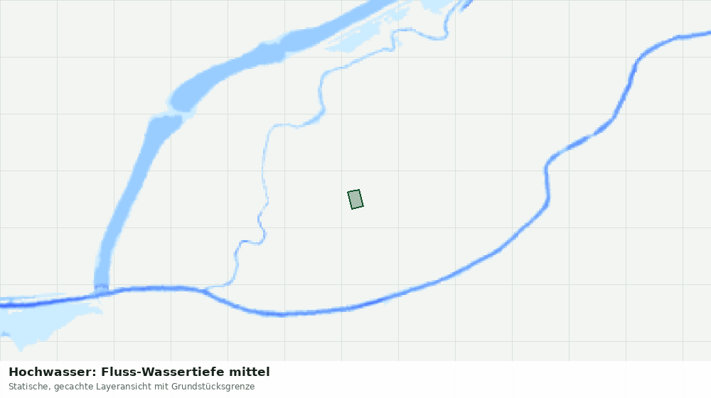Statische Kartenansicht: Hochwasser: Fluss-Wassertiefe mittel