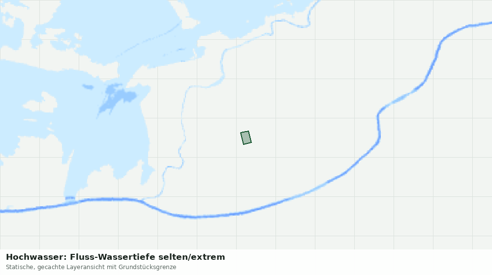 Statische Kartenansicht: Hochwasser: Fluss-Wassertiefe selten/extrem
