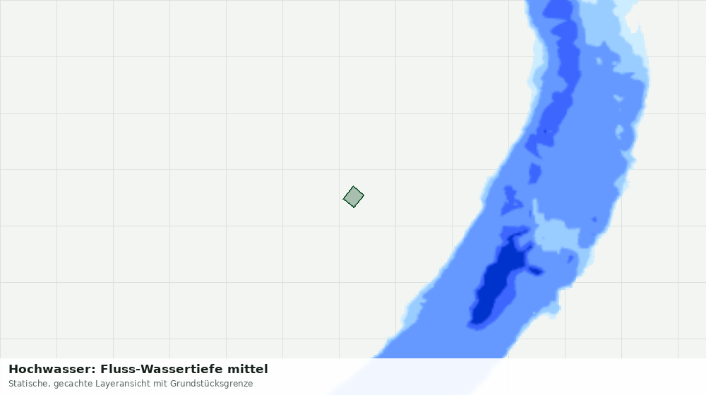 Statische Kartenansicht: Hochwasser: Fluss-Wassertiefe mittel