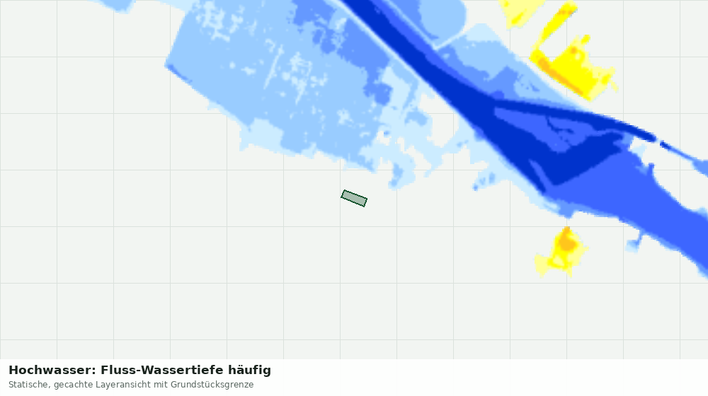 Statische Kartenansicht: Hochwasser: Fluss-Wassertiefe häufig