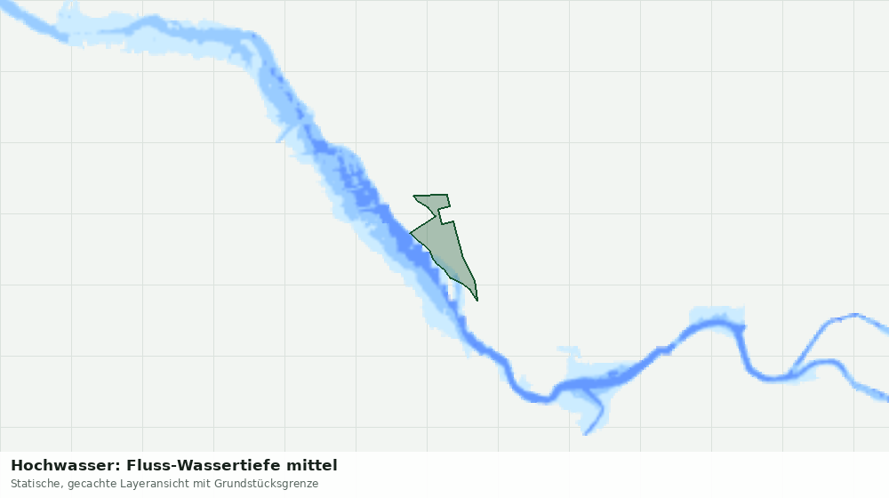 Statische Kartenansicht: Hochwasser: Fluss-Wassertiefe mittel