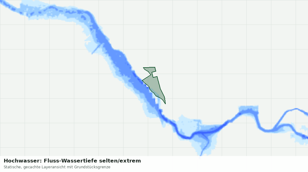 Statische Kartenansicht: Hochwasser: Fluss-Wassertiefe selten/extrem