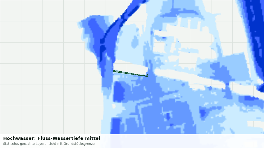 Statische Kartenansicht: Hochwasser: Fluss-Wassertiefe mittel