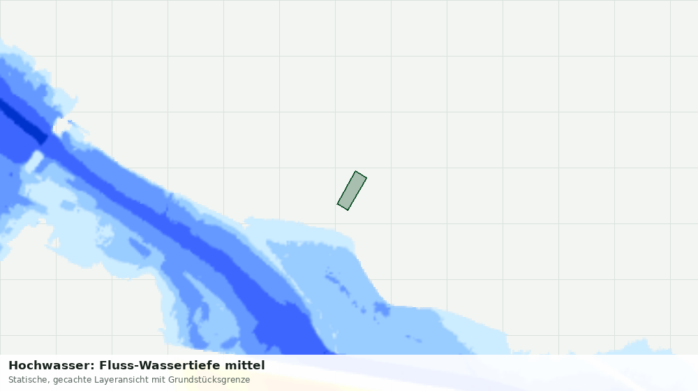 Statische Kartenansicht: Hochwasser: Fluss-Wassertiefe mittel