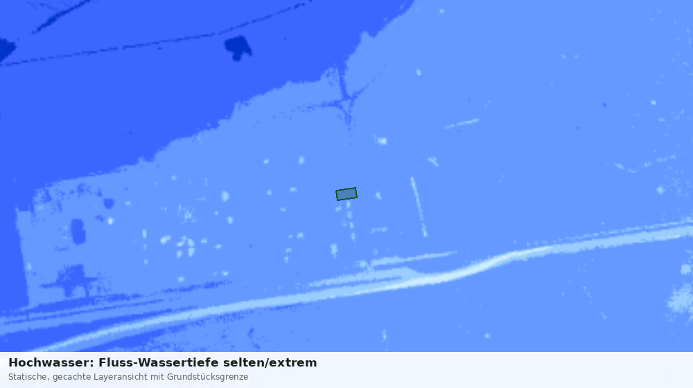 Statische Kartenansicht: Hochwasser: Fluss-Wassertiefe selten/extrem