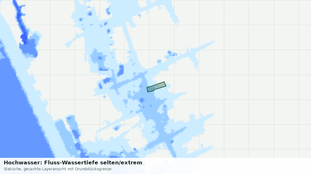 Statische Kartenansicht: Hochwasser: Fluss-Wassertiefe selten/extrem