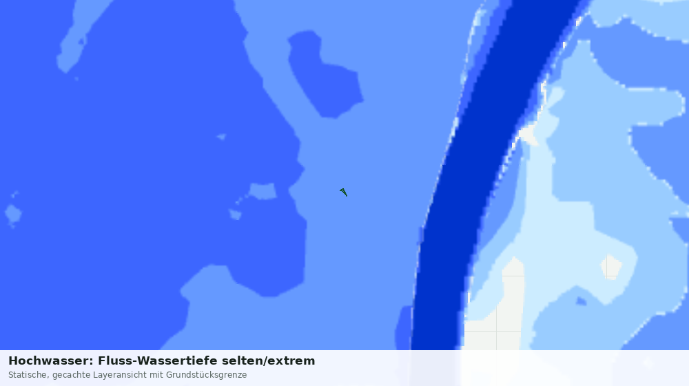 Statische Kartenansicht: Hochwasser: Fluss-Wassertiefe selten/extrem
