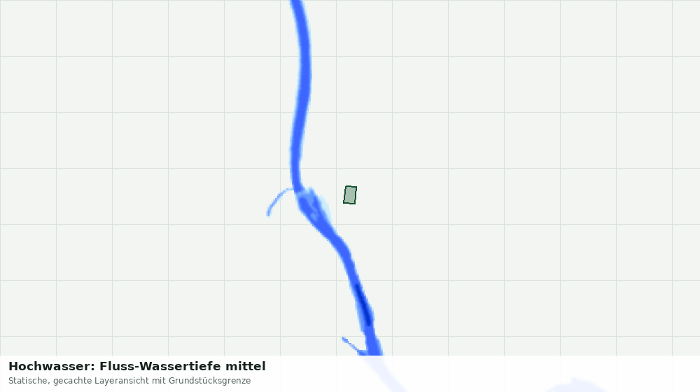 Statische Kartenansicht: Hochwasser: Fluss-Wassertiefe mittel