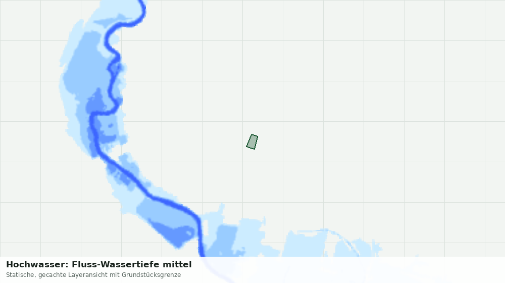 Statische Kartenansicht: Hochwasser: Fluss-Wassertiefe mittel