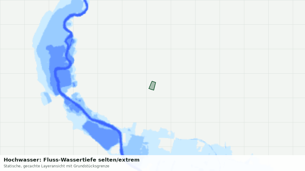 Statische Kartenansicht: Hochwasser: Fluss-Wassertiefe selten/extrem