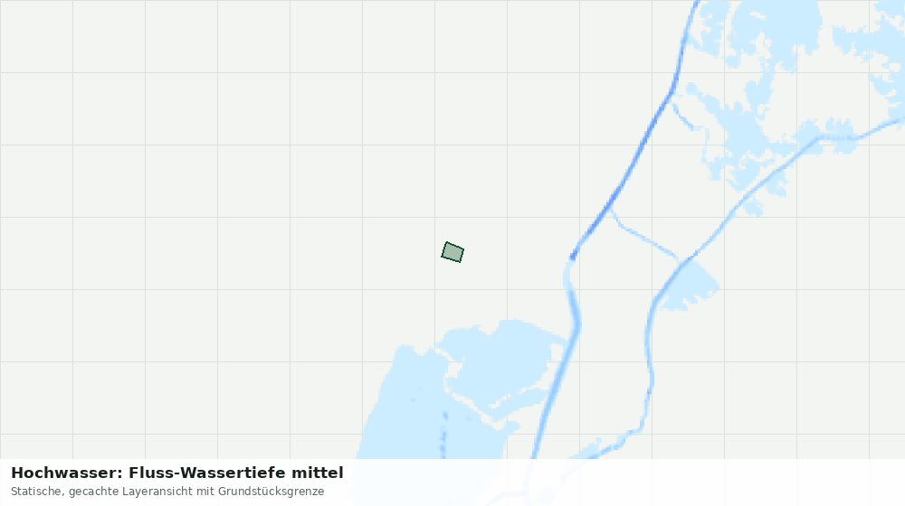 Statische Kartenansicht: Hochwasser: Fluss-Wassertiefe mittel