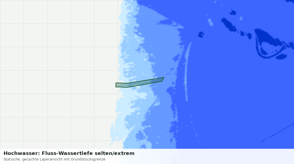 Statische Kartenansicht: Hochwasser: Fluss-Wassertiefe selten/extrem