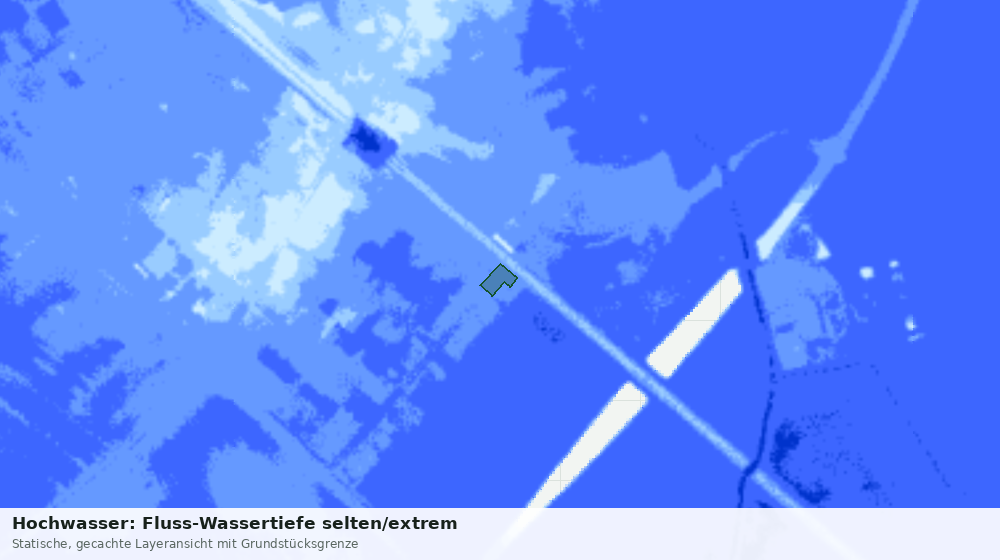 Statische Kartenansicht: Hochwasser: Fluss-Wassertiefe selten/extrem