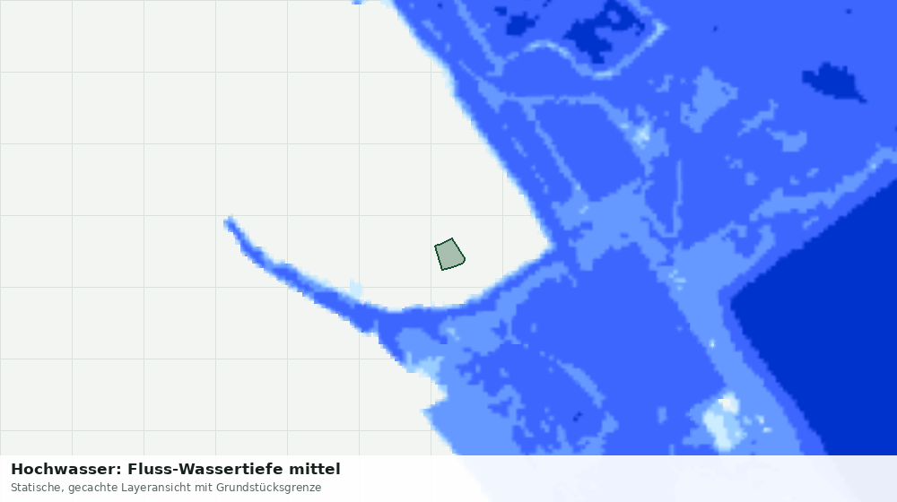 Statische Kartenansicht: Hochwasser: Fluss-Wassertiefe mittel