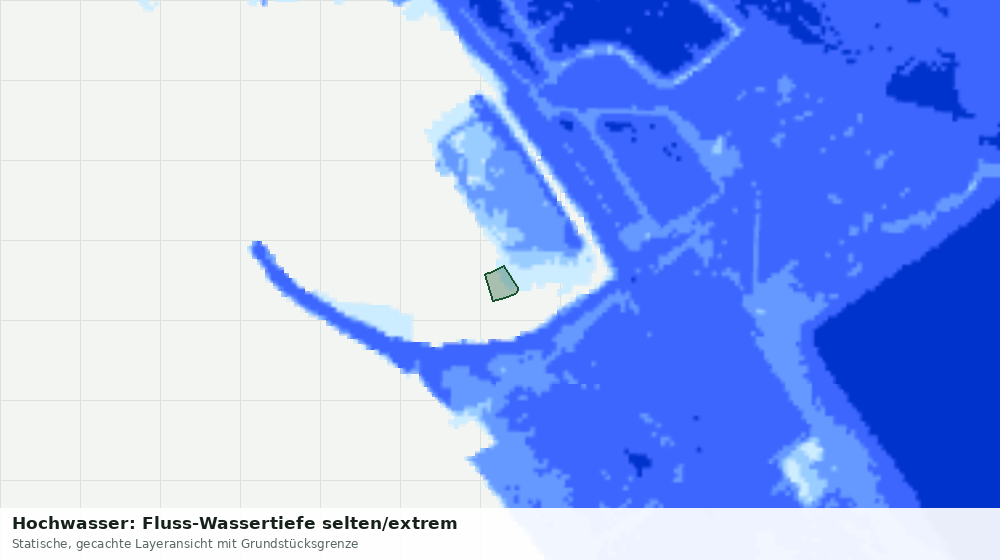 Statische Kartenansicht: Hochwasser: Fluss-Wassertiefe selten/extrem