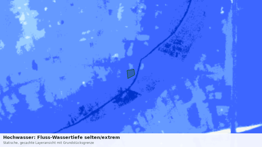 Statische Kartenansicht: Hochwasser: Fluss-Wassertiefe selten/extrem