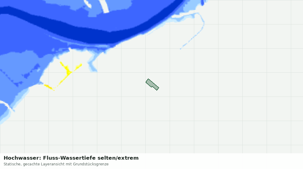 Statische Kartenansicht: Hochwasser: Fluss-Wassertiefe selten/extrem