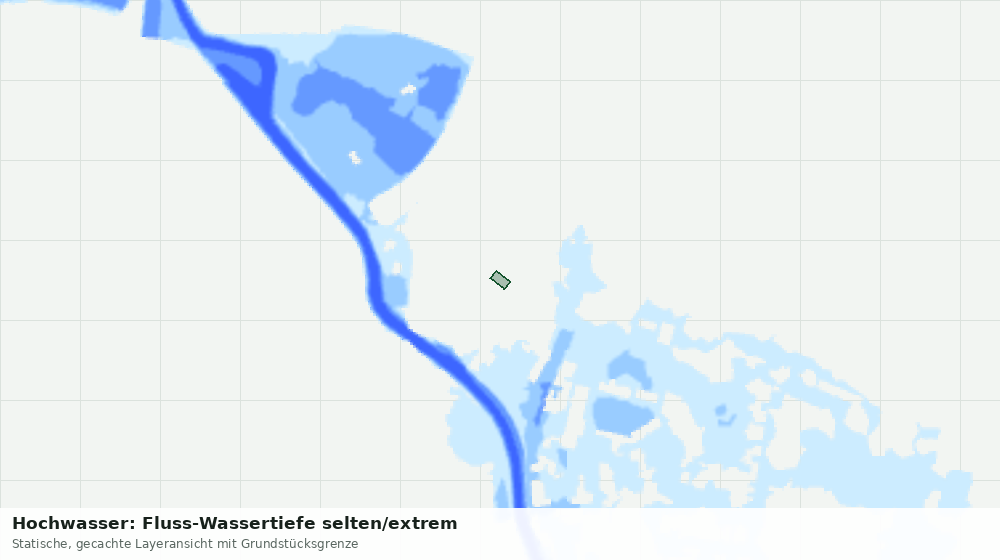 Statische Kartenansicht: Hochwasser: Fluss-Wassertiefe selten/extrem