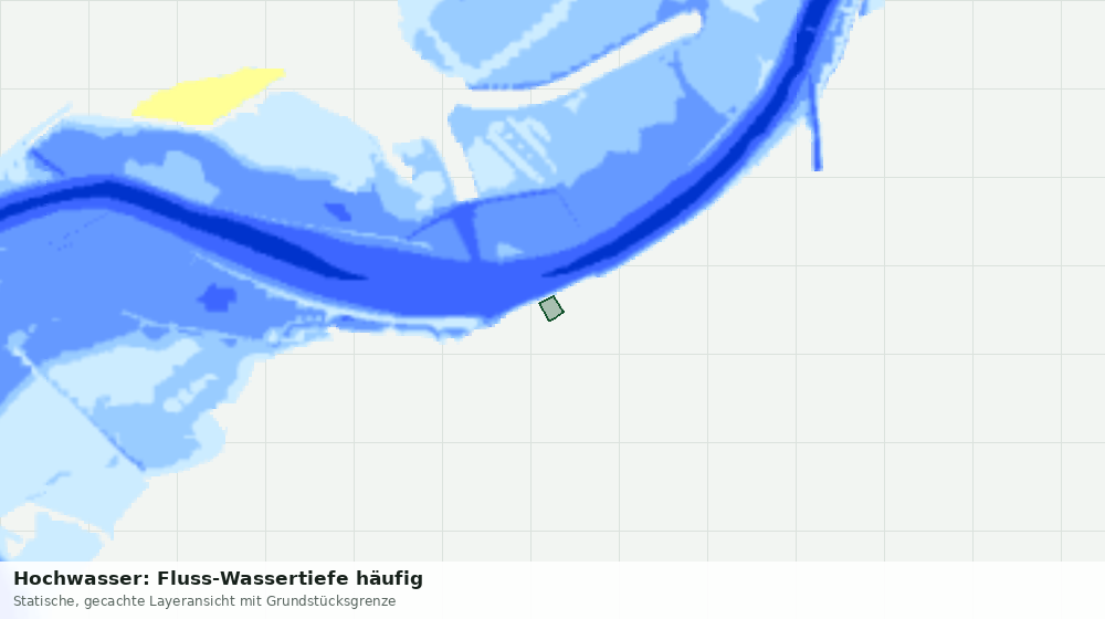 Statische Kartenansicht: Hochwasser: Fluss-Wassertiefe häufig