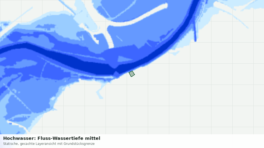 Statische Kartenansicht: Hochwasser: Fluss-Wassertiefe mittel